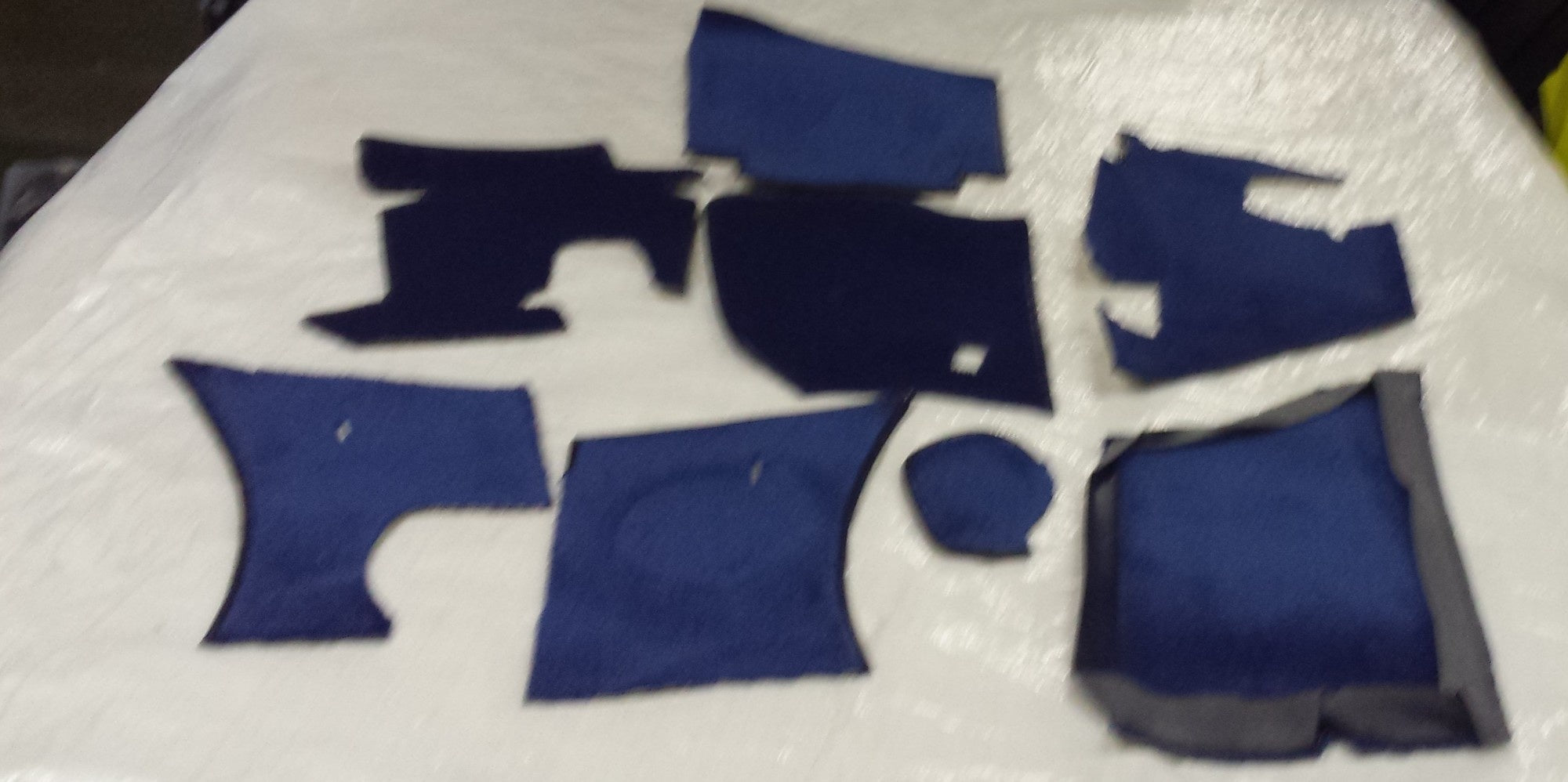 Full carpet set including foam blue Citroën ID/DS