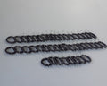 Set of 44 rubbers INCLUDING 2 short HOOKS for each rubber designed to suit the old type seat cover Citroën 2CV