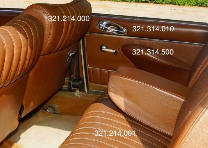 Vordersitzbezug braun Leder Citroën ID/DS