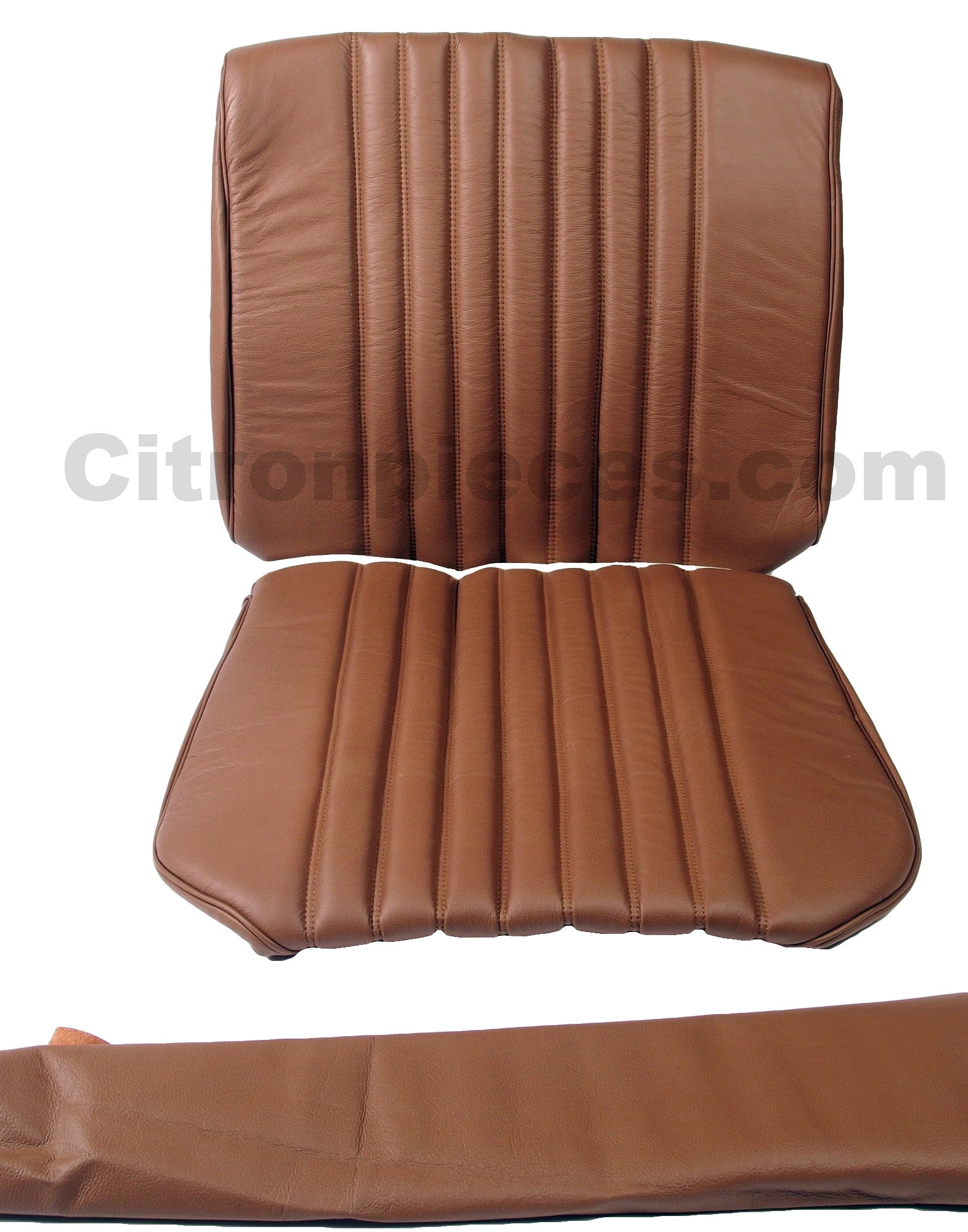 Front seat cover brown leather for foam back Citroën ID/DS