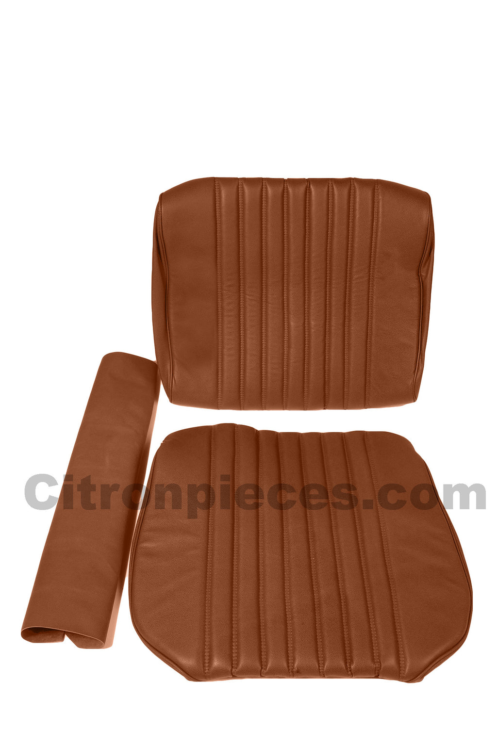 Front seat cover brown leather for foam back Citroën ID/DS