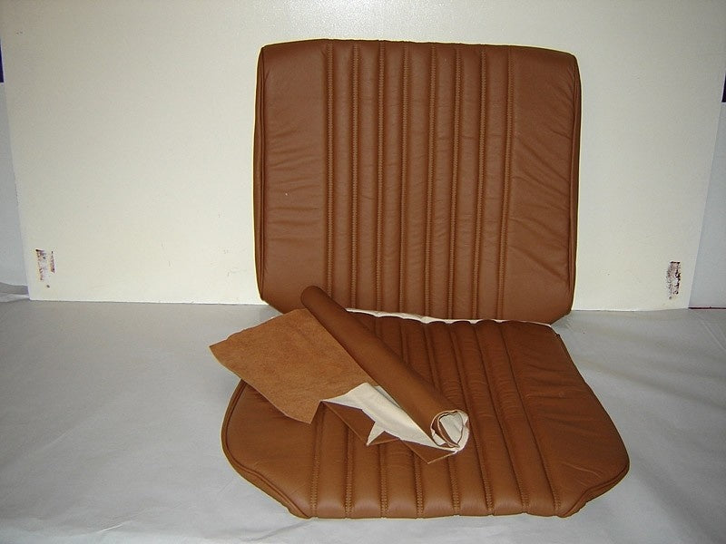 Front seat cover light brown leather for foam back Citroën ID/DS