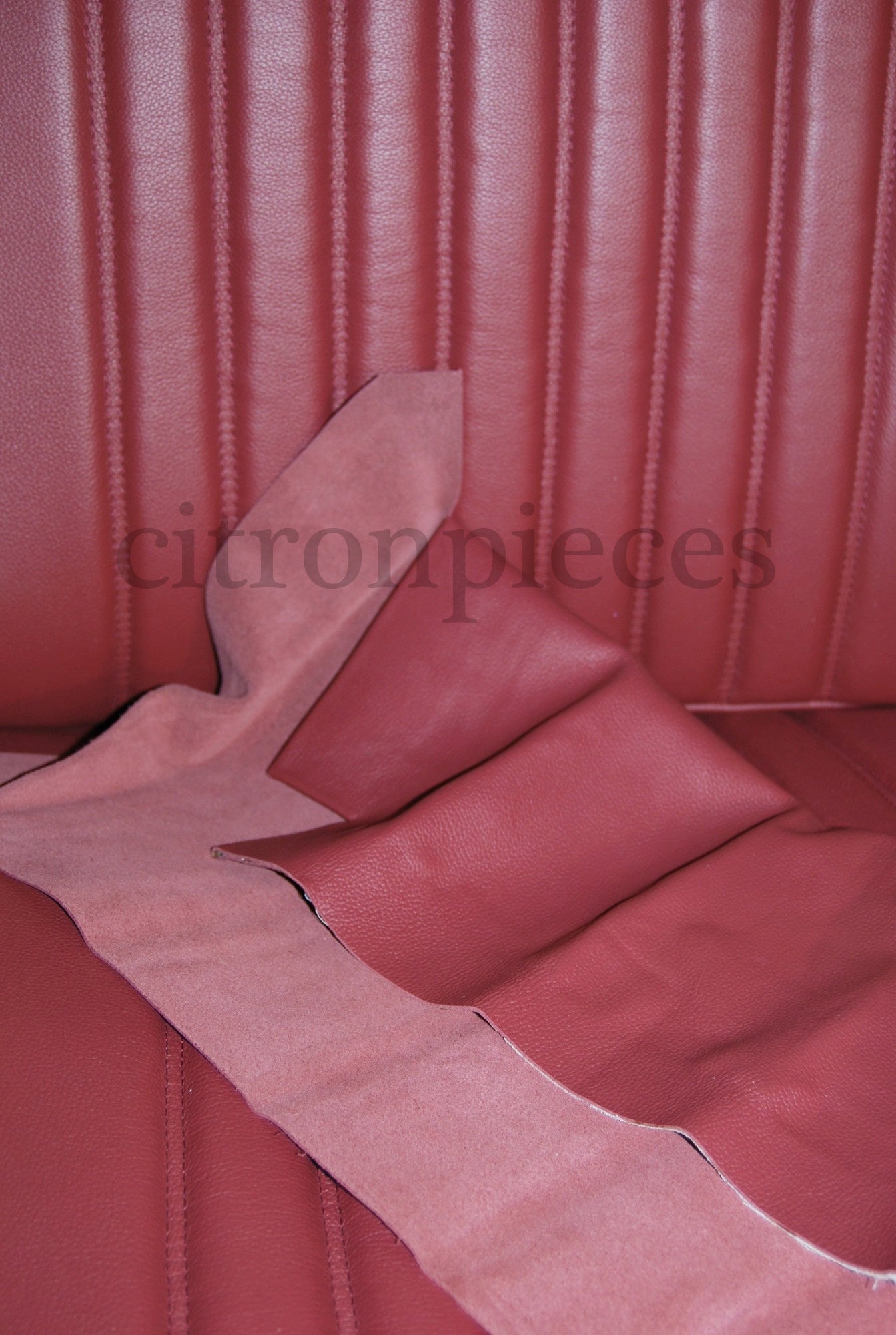 Vordersitzbezug rotes Leder Citroën ID/DS