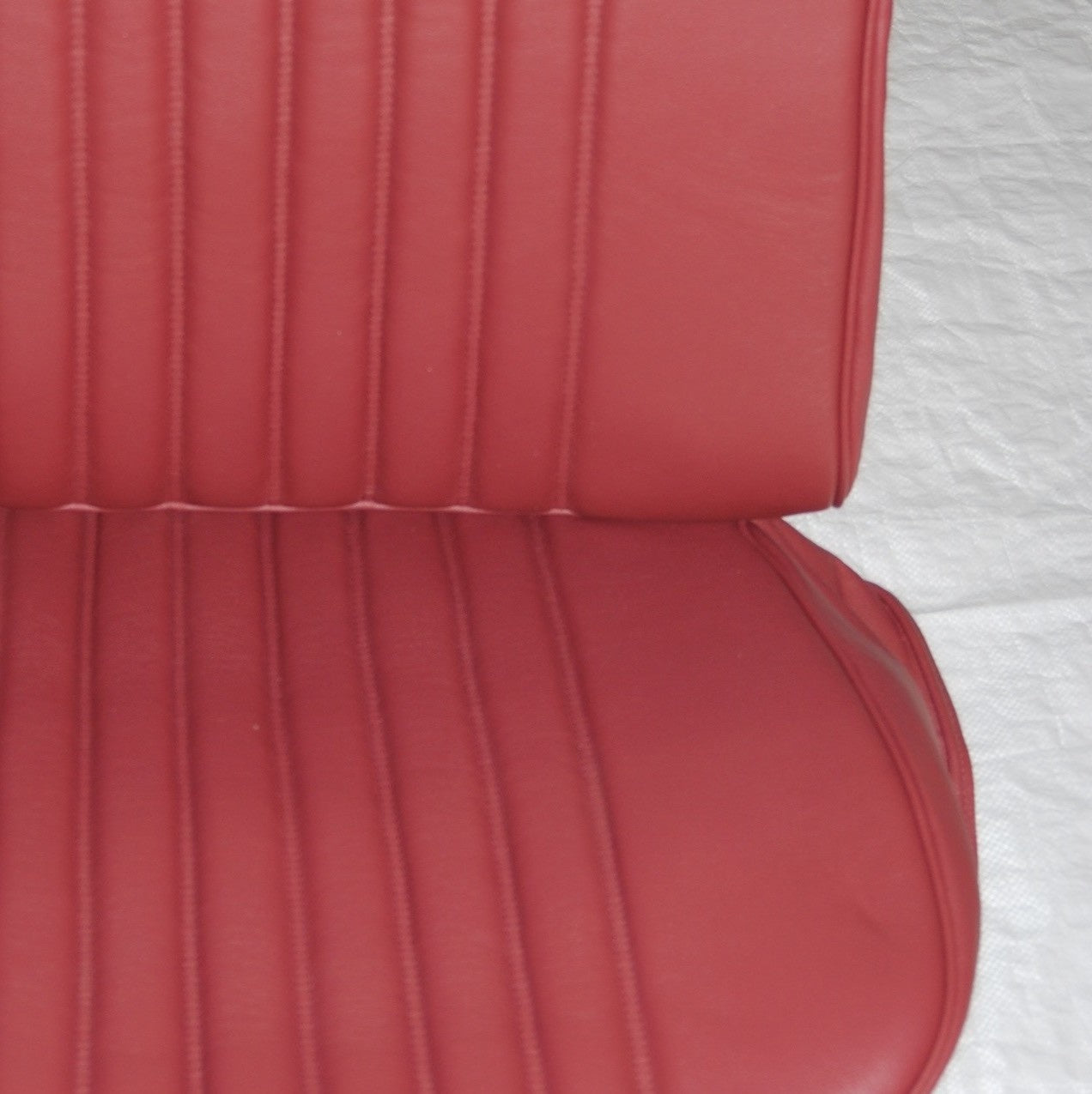 Front seat cover red leather for foam back Citroën ID/DS