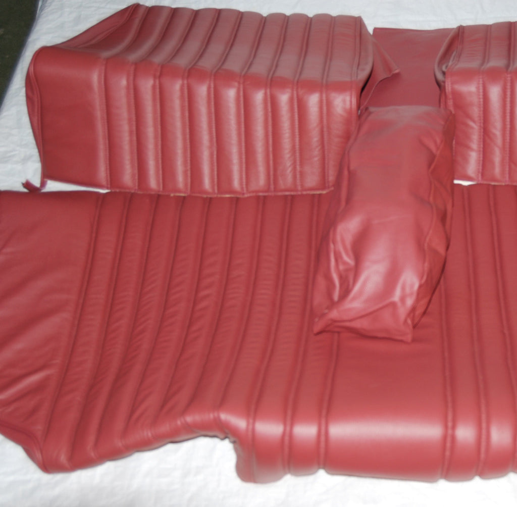 Rear bench cover red leather Citroën ID/DS