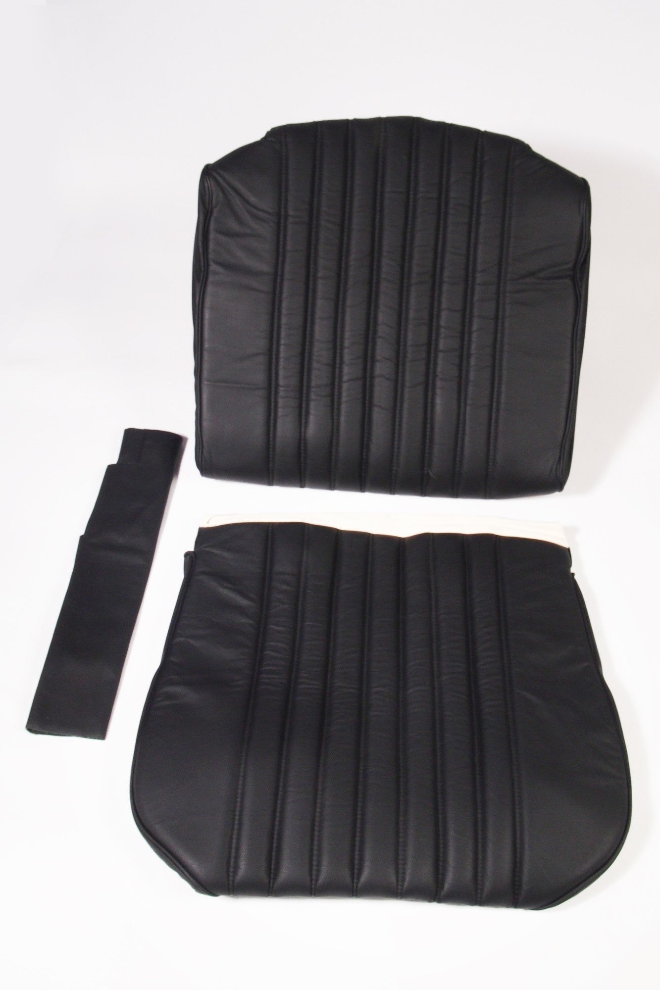 Front seat cover black leather for foam back Citroën ID/DS