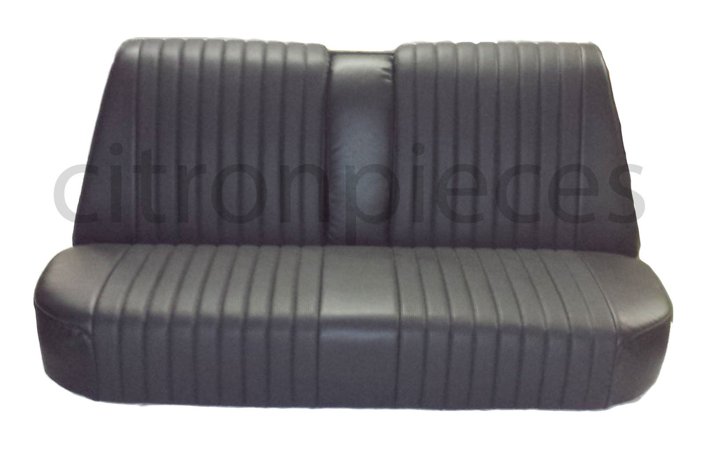 Rear bench newly trimmed in black leatherette Citroën ID/DS