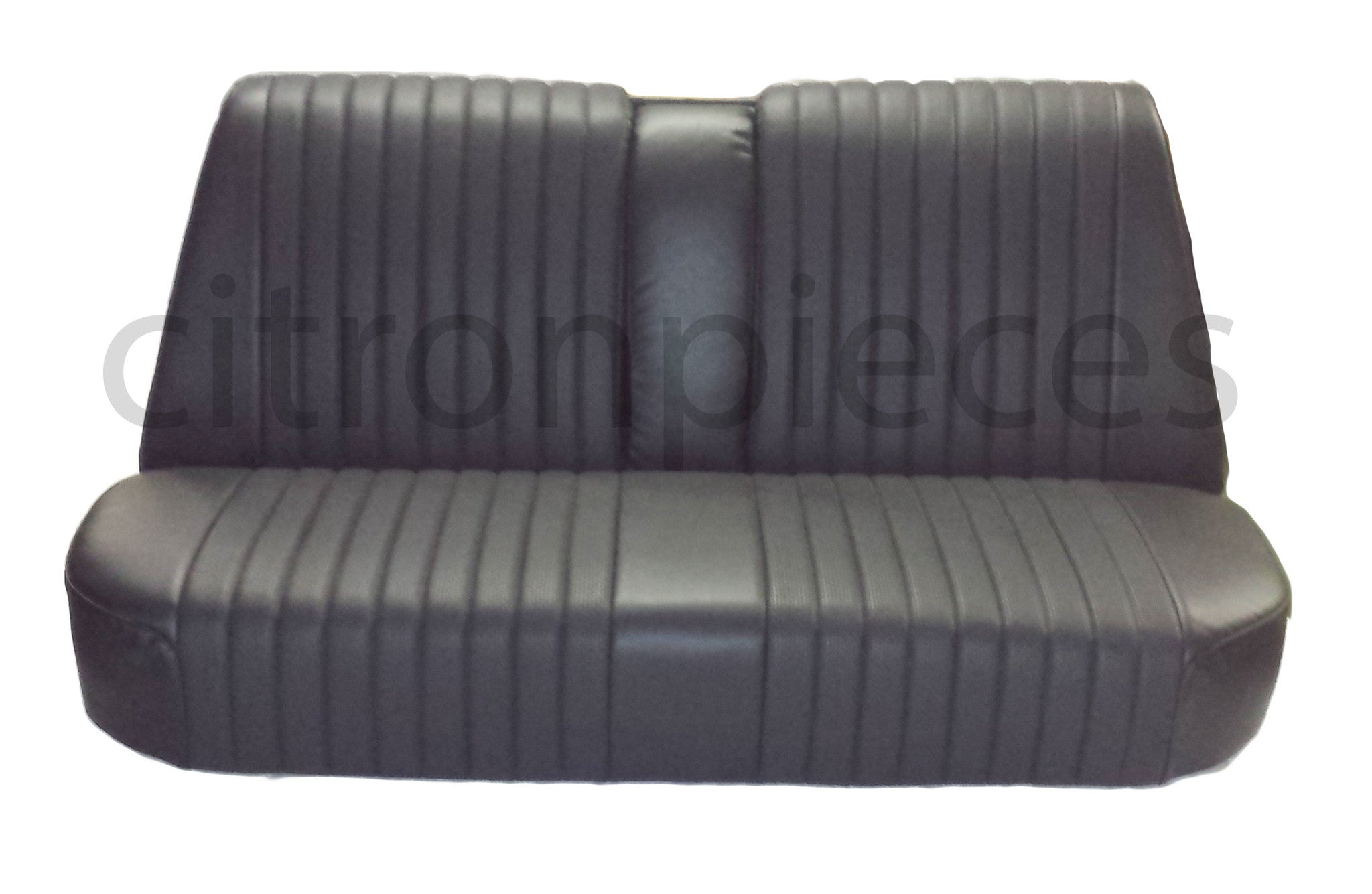Rear bench newly trimmed in black leatherette Citroën ID/DS