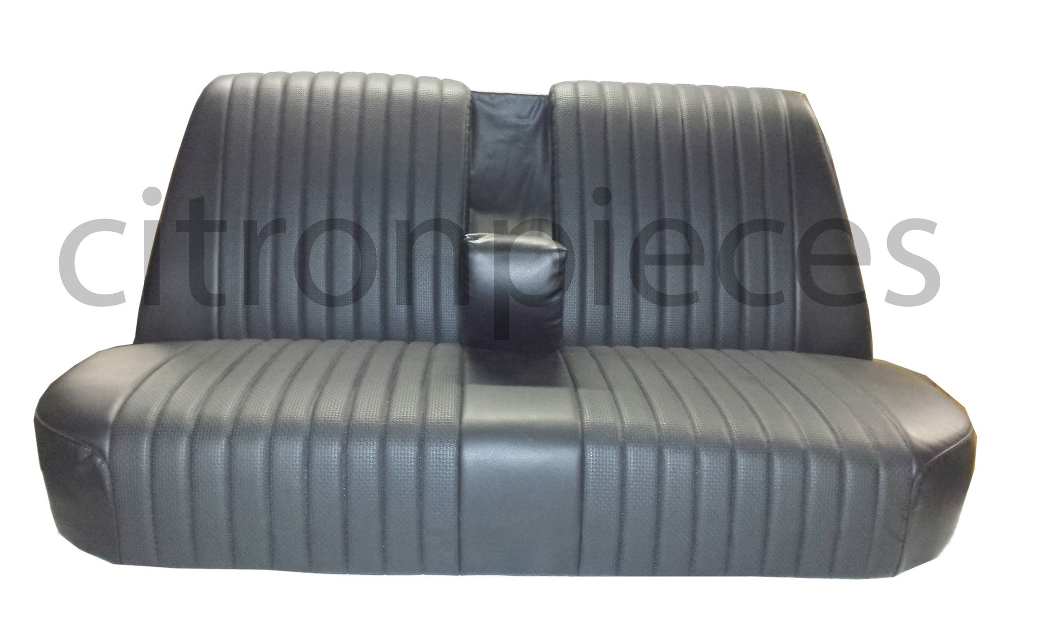 Rear bench newly trimmed in black leatherette Citroën ID/DS