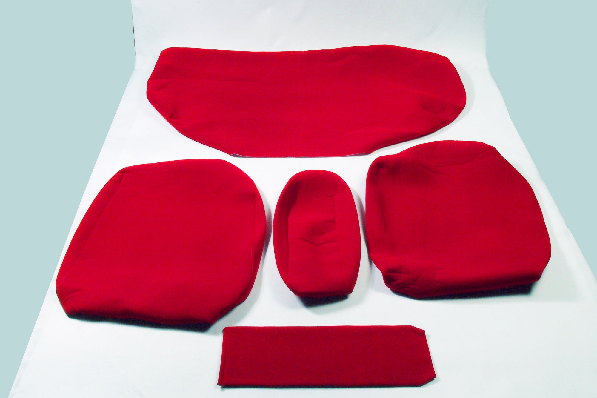 Rear bench cover old model narrow armrest red cloth Citroën ID/DS