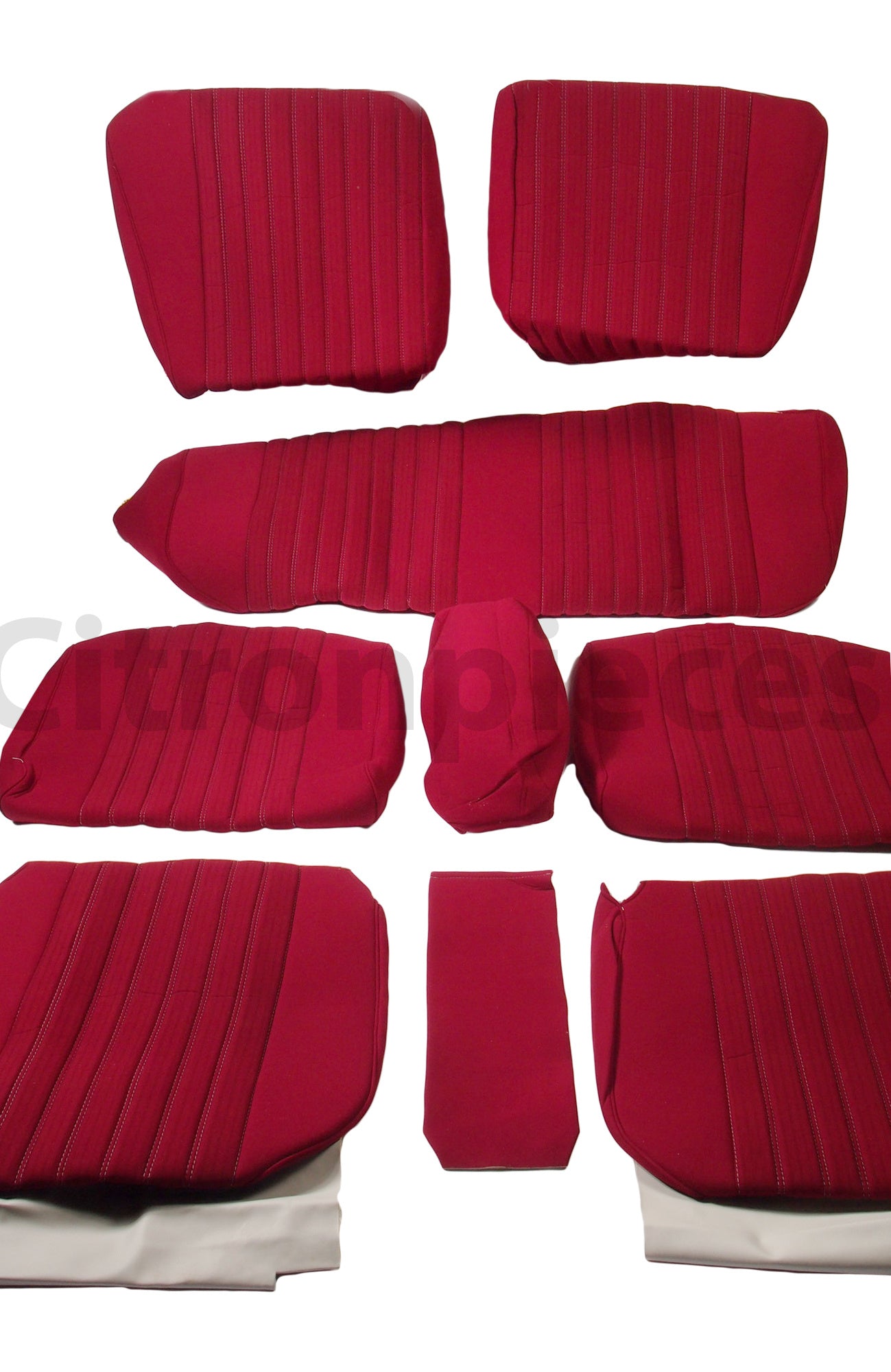Set of seat covers for 1 car pallas 70-73 red cloth Citroën ID/DS