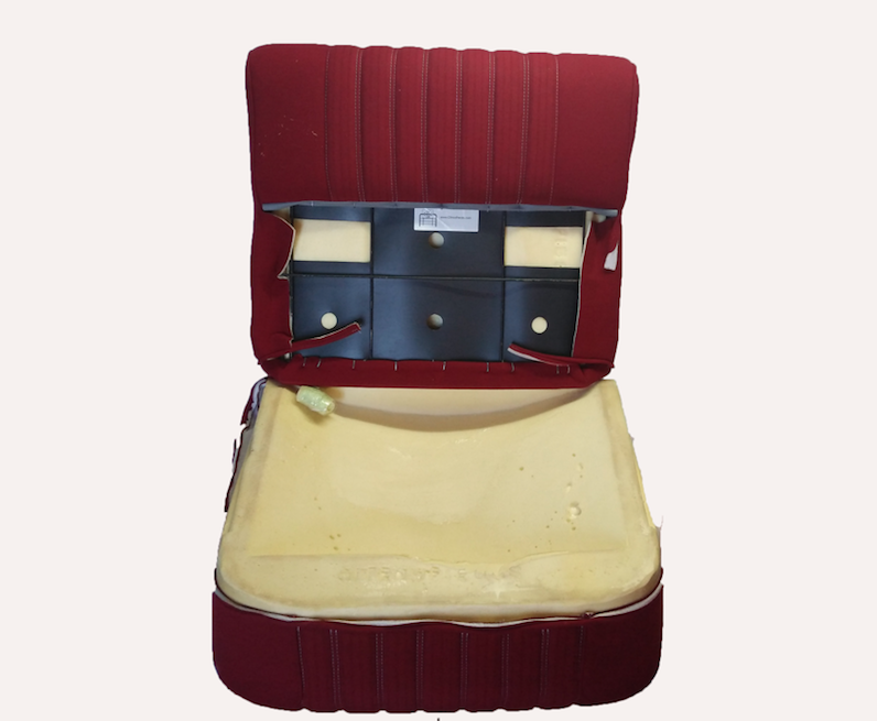 Front seat half mounted pallas 70-73 red cloth Citroën ID/DS