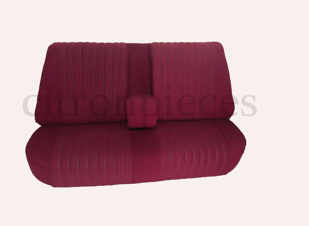 Rear bench fully mounted pallas 70-73 red cloth Citroën ID/DS
