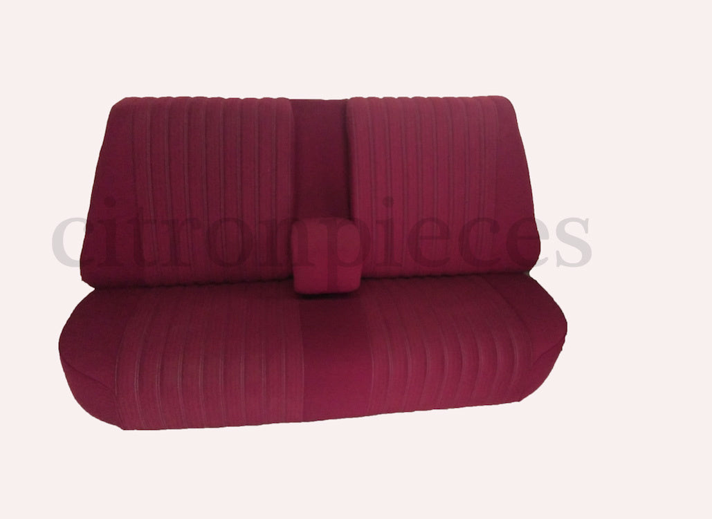 Rear bench fully mounted pallas 70-73 red cloth Citroën ID/DS