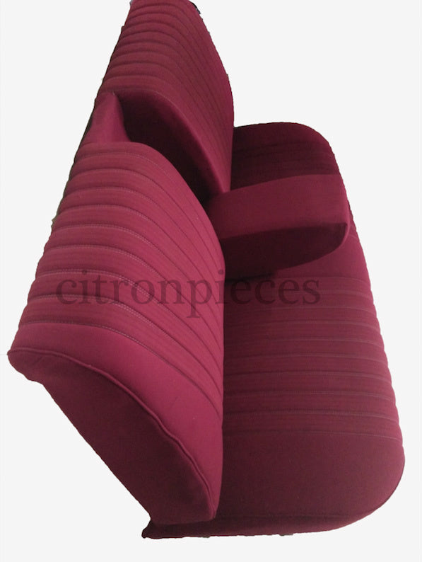 Rear bench fully mounted pallas 70-73 red cloth Citroën ID/DS