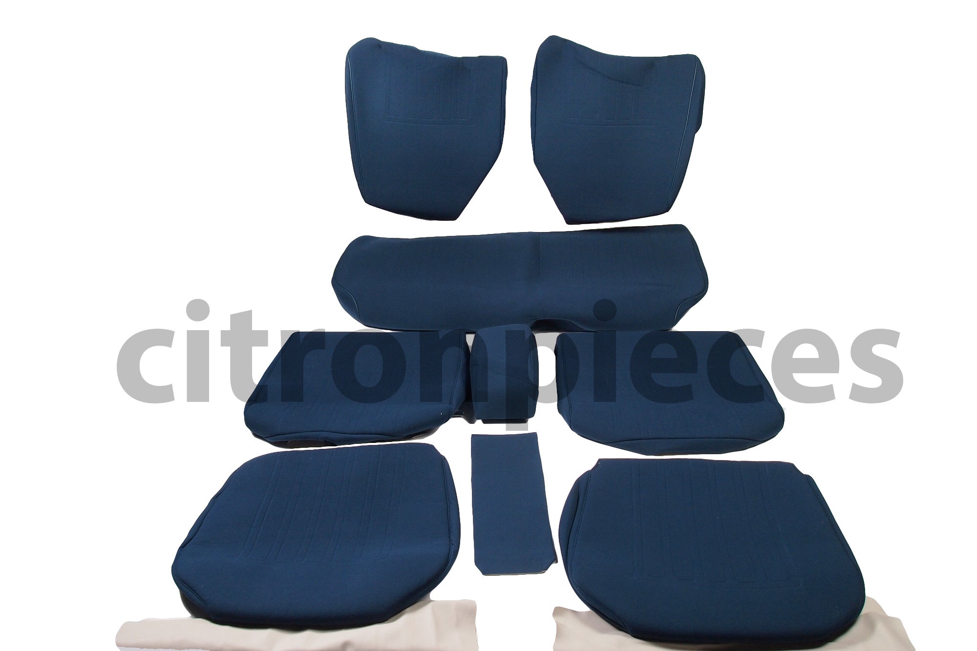 Set of seat covers for 1 caruperpecial blue cloth Citroën ID/DS