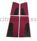 Door card set red cloth (flat foruperpecial) Citroën ID/DS