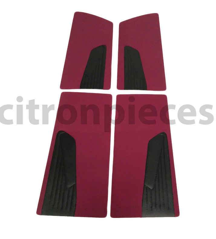 Door card set red cloth (flat foruperpecial) Citroën ID/DS
