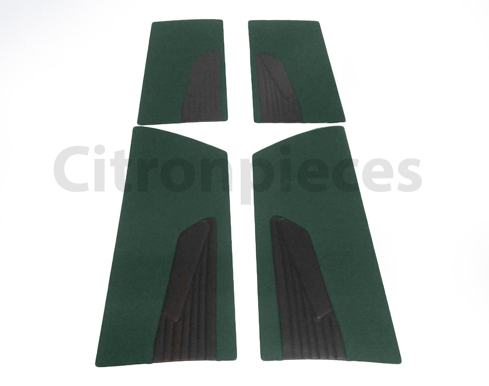 Door card set green cloth (flat foruperpecial) Citroën ID/DS