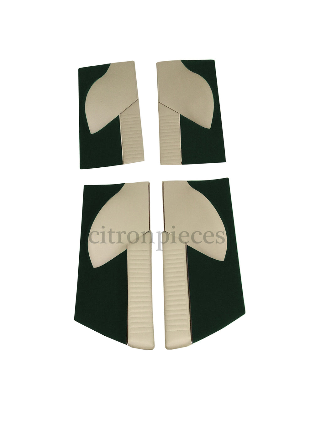 Set of 4 door cards in green cloth (pallas) Citroën ID/DS