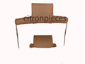 Head rest with brown leather trimming wide model 2 pieces Citroën ID/DS