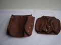 Head rest cover with brown leather trimming narrow model 2 pieces Citroën ID/DS