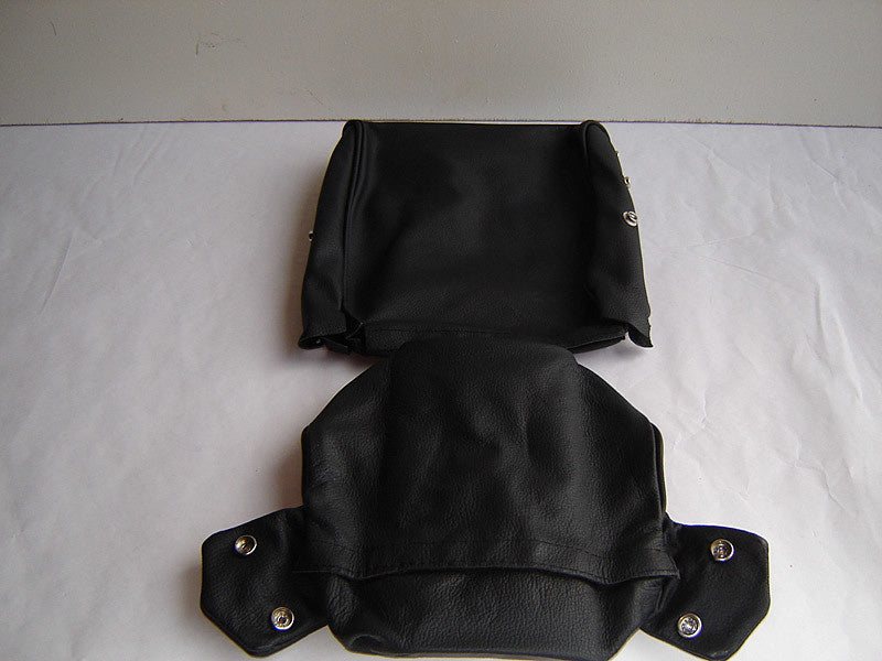 Head rest cover with black leather trimming narrow model 2 pieces Citroën ID/DS