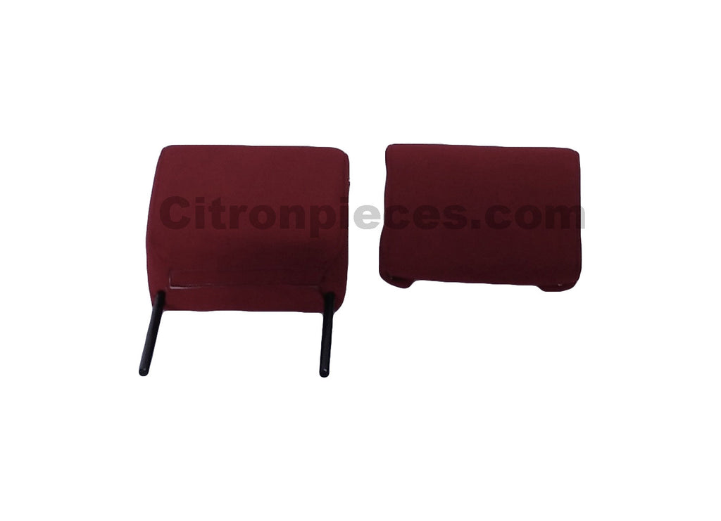 Head rest with red cloth trimming narrow model 2 pieces Citroën ID/DS