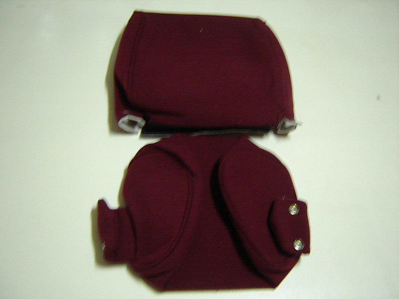 Head rest cover with red cloth trimming narrow model 2 pieces Citroën ID/DS