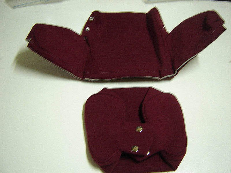 Head rest cover with red cloth trimming wide model 2 pieces Citroën ID/DS