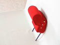 Head rest with bright red cloth trimming narrow model 2 pieces Citroën ID/DS