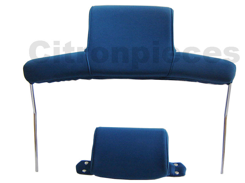 Head rest with blue cloth trimming wide model 2 pieces Citroën ID/DS