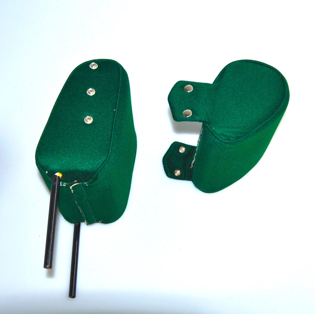 Head rest with green cloth trimming narrow model 2 pieces Citroën ID/DS