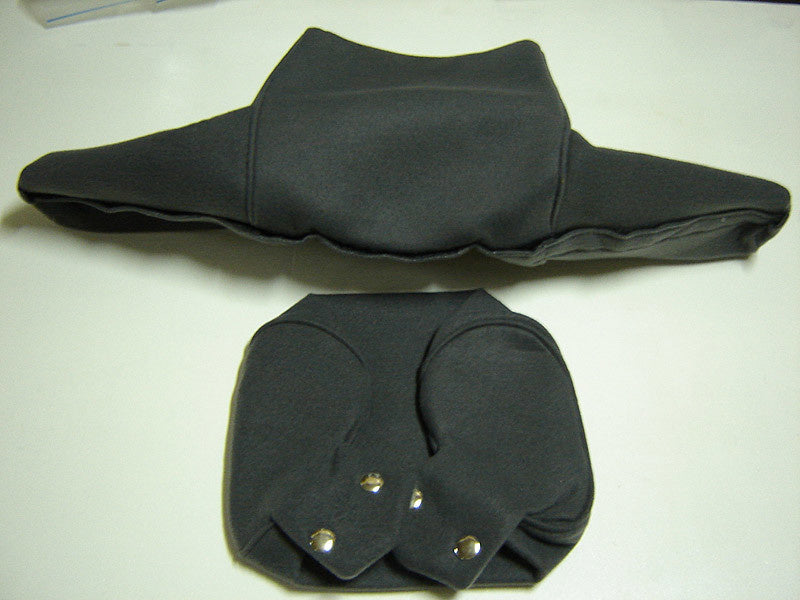 Head rest cover with gray cloth trimming wide model 2 pieces Citroën ID/DS
