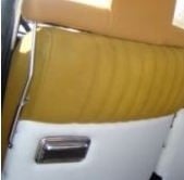 Side socket [2x] for insertion of wide head rest chromed metal Citroën ID/DS