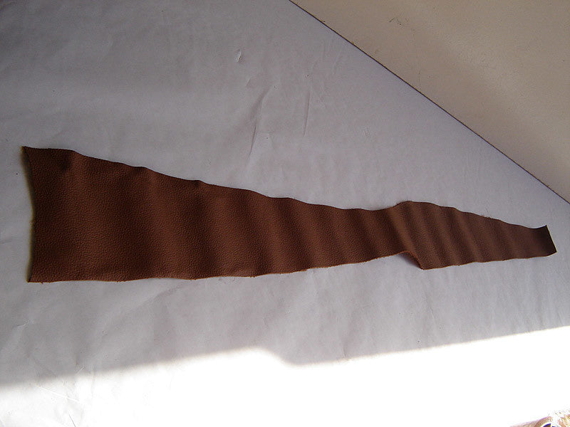 Centre pillar trimming upper part brown leather L Citroën ID/DS