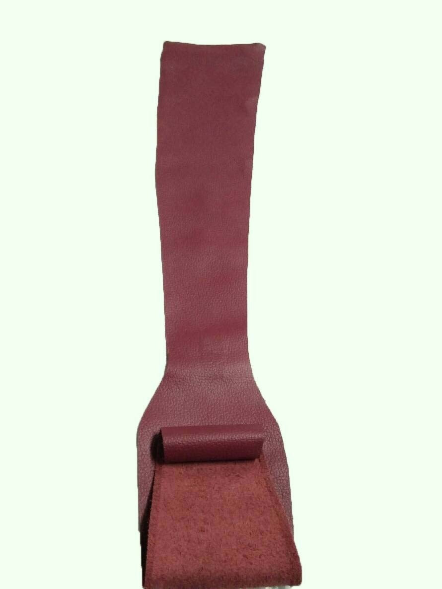 Centre pillar trimming upper part red leather L Citroën ID/DS