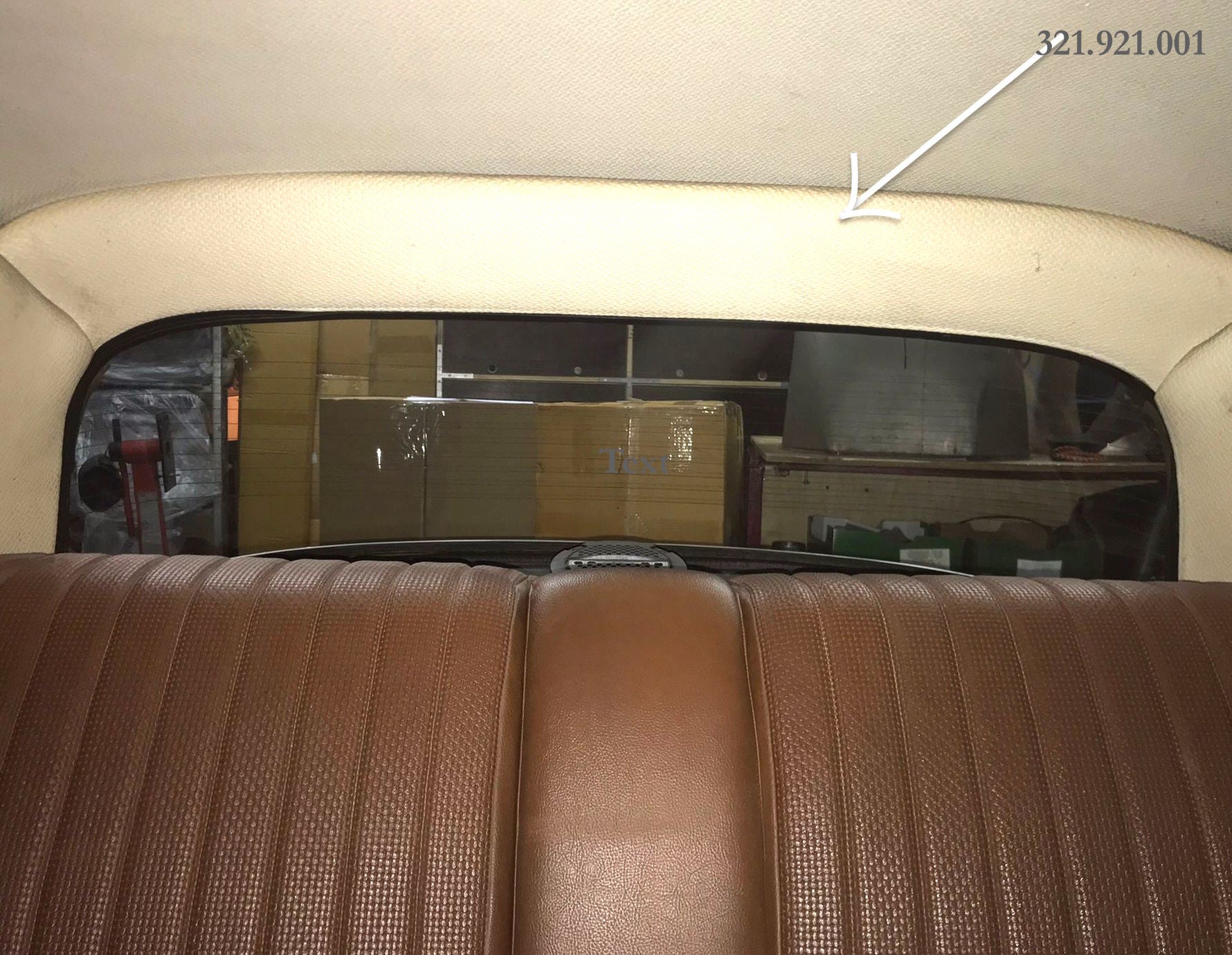 Upholstery piece top back just above the rear window Citroën ID/DS