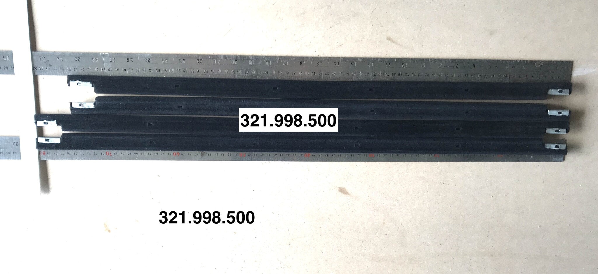 322.998.500: Window rubber set for the insides of the 4 doors, DS/ID.
