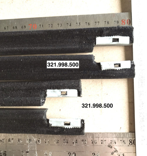 322.998.500: Fenstergummisatz für die Innenseite der 4 Türen, DS/ID.