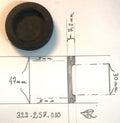 Rubber plug in water gutter above 4 th cilinder Citroën ID/DS