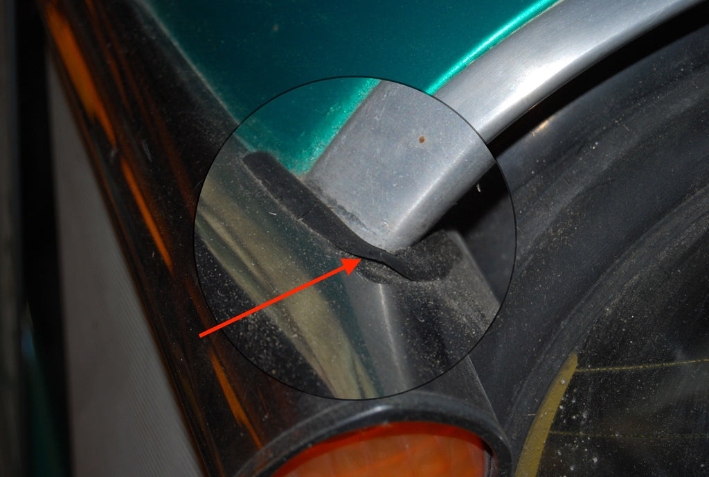 Rubber joint of the rear indicator unit (in V form) Citroën ID/DS