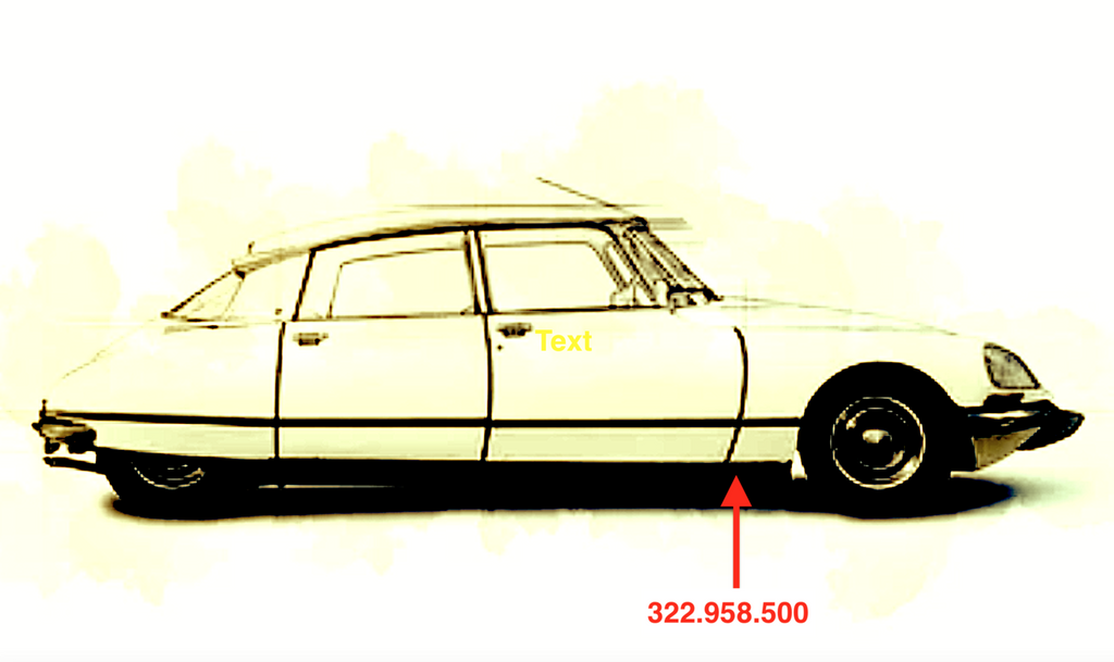 322.958.500: Mud flap set behind front jack support, Left and Right, for Citroën ID/DS. The metal on the mudflaps is NOT stainless steel, as this would make your chassis rust faster. Read more.