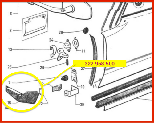 322.958.500: Mud flap set behind front jack support, Left and Right, for Citroën ID/DS. The metal on the mudflaps is NOT stainless steel, as this would make your chassis rust faster. Read more.