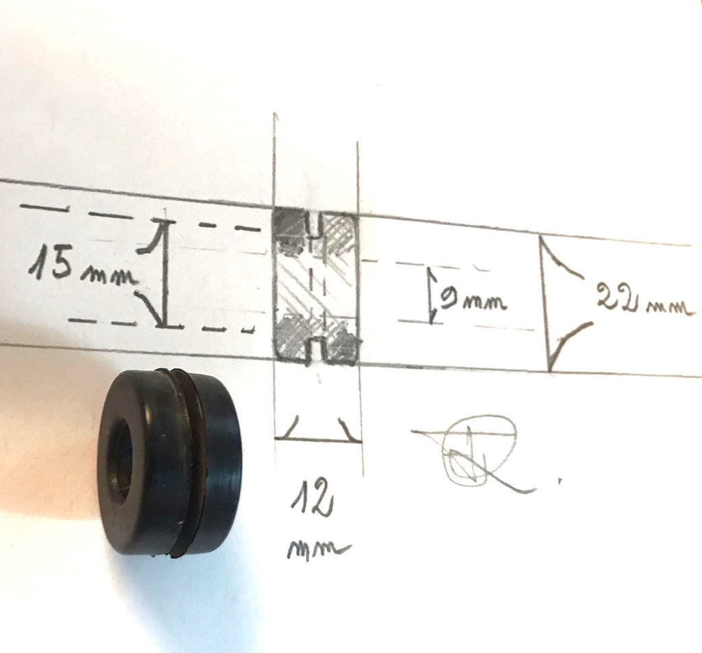 Rubber (anti-vibration) of the air filter unit Citroën ID/DS