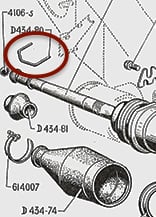 Hinterer Schwingarmbolzen Citroën ID/DS