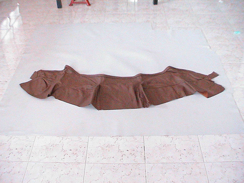 Front seat cover part outer rim of sitting brown leather Citroën SM