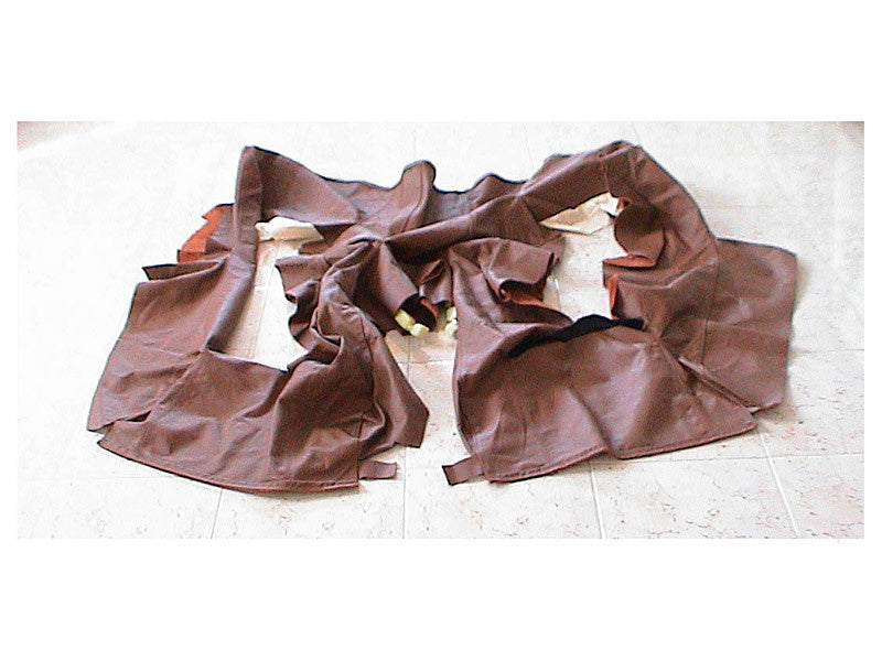 Rear bench cover part outer rim brown leather Citroën SM