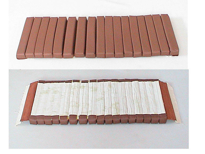 Rear bench cover part 1 inner part of seat (17 bars) brown leather Citroën SM