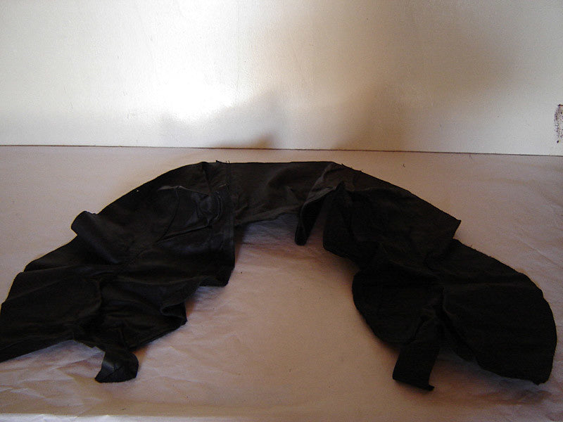Front seat cover part outer rim of sitting black leather Citroën SM